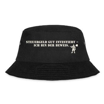 Steuergeld Gut Investiert | Winterdienst - Bucket Hat - Schwarz - Vorne