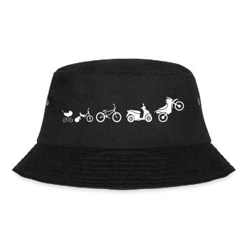 Motorrad Evolution - Bucket Hat - Schwarz - Vorne - Lela (165cm)