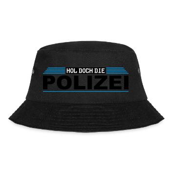 Hol doch die Polizei - Bucket Hat - Schwarz - Vorne - Lela (165cm)