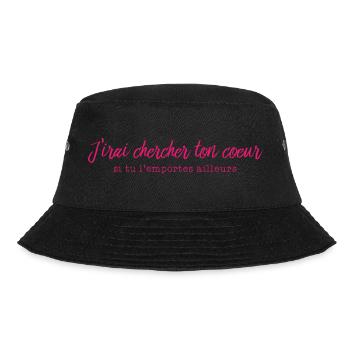 T-shirt "J'irai chercher ton coeur" - Bob - noir - Devant - Lela (165cm)