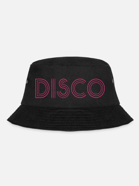 Disco - Hipster - Bucket Hat - Schwarz