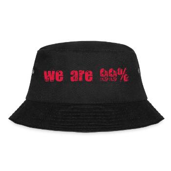 anonymous we are 99% - Bucket Hat - Schwarz - Vorne - Lela (165cm)