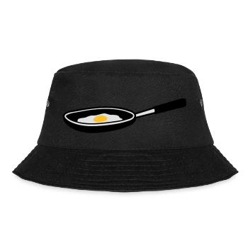 egg_in_pan - Bucket Hat - black - Front - Lela (165cm)