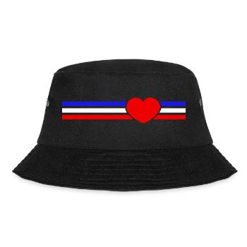Schleswig-Holstein Herz - Bucket Hat - Schwarz - Vorne - Lela (165cm)