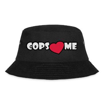 COPS LOVE ME - Bucket Hat - black - Front - Lela (165cm)