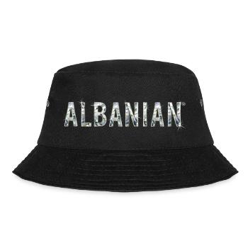 ALBANIAN #02 - Bucket Hat - Schwarz - Vorne - Lela (165cm)