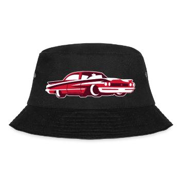 Old-School Coupe Vintage-Look - Bucket Hat - Schwarz - Vorne - Lela (165cm)