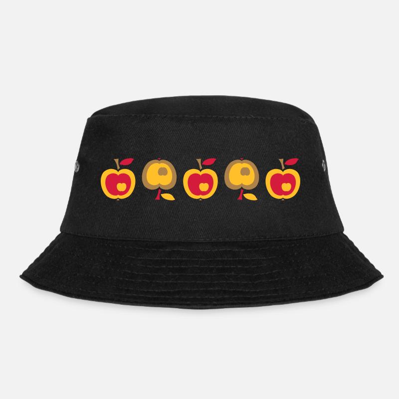 Apfel - Bucket Hat - Schwarz