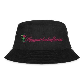 Hauswirtschafterin Blumen Ornament - Bucket Hat - Schwarz - Vorne - Lela (165cm)