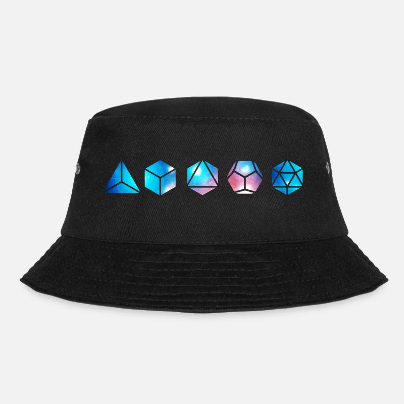Platonische Körper, Bausteine des Lebens, Elemente - Bucket Hat - Schwarz