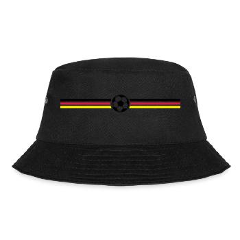 fussball streifen deutschland - Bucket Hat - Schwarz - Vorne - Lela (165cm)