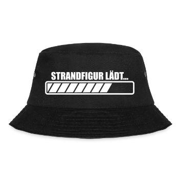 Strandfigur Lädt - Lustiger Diät Spruch - Bucket Hat - Schwarz - Vorne - Lela (165cm)