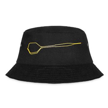 Dart Arrow Outline Darts Dart Bullseye Triple - Bucket Hat - black - Front - Lela (165cm)