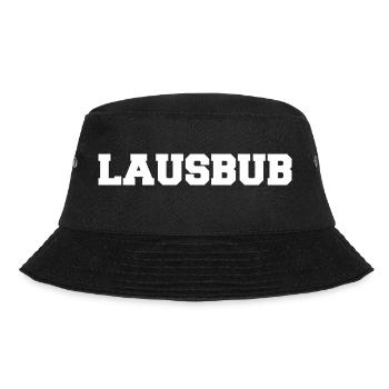 Lausbub | White - Bucket Hat - Schwarz - Vorne - Lela (165cm)