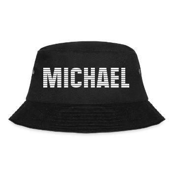 Name Michael - Bucket Hat - Schwarz - Vorne - Lela (165cm)