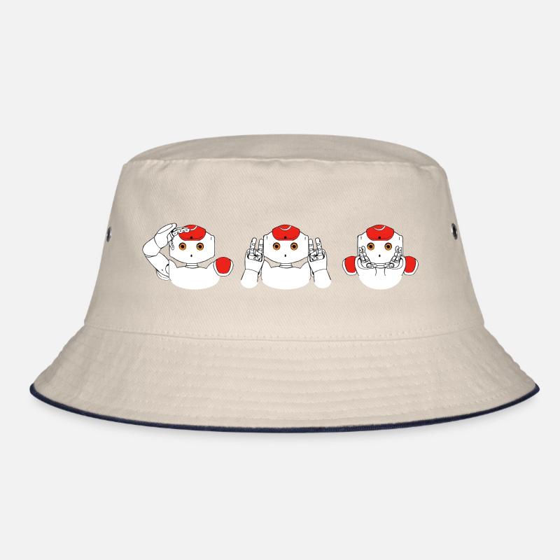 robots do not hear, see, and remain silent Bucket Hat