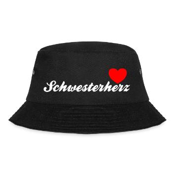 Schwesterherz | White - Bucket Hat - Schwarz - Vorne - Lela (165cm)