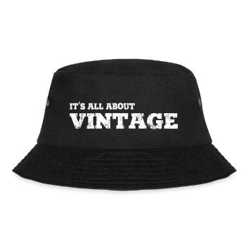 Ich liebe Vintage, Vintage, Vintage Hoodies, t-Shirts - Bucket Hat - Schwarz - Vorne - Lela (165cm)