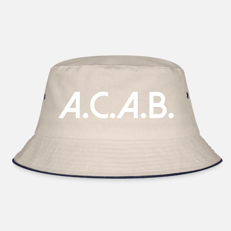 acab all cops are bastards saying text font Bucket Hat