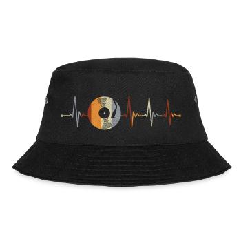 Vinyl Record DJ Vintage Music - Bucket Hat - black - Front - Lela (165cm)