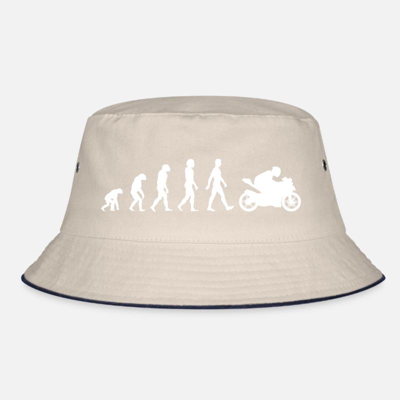 Motorcycle Biker Motorcyclist Evolution Bucket Hat