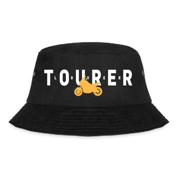 Tourer Motorrad Statement - Bucket Hat - Schwarz - Vorne - Lela (165cm)