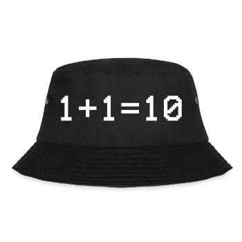 1+1=10 Lustiges Informatik Informatiker Binär - Bucket Hat - Schwarz - Vorne - Lela (165cm)