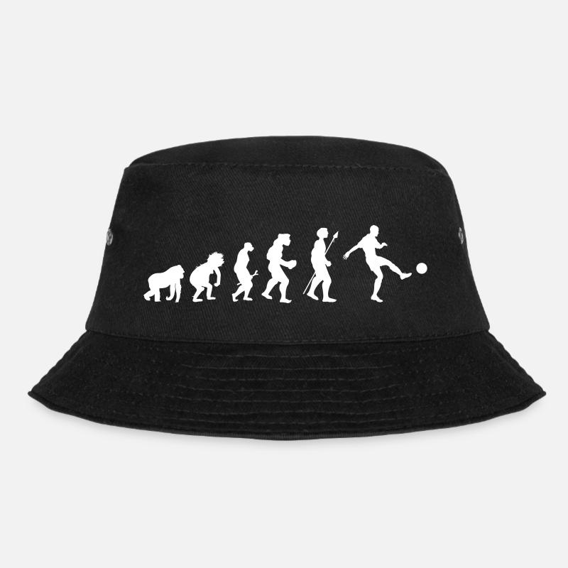Evolution-Fußball - Bucket Hat - Schwarz
