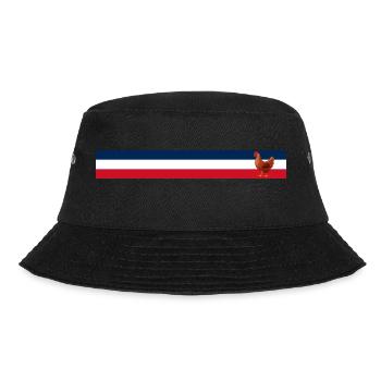 Drapeau français poule - Agriculteur français - Bob - noir - Devant - Lela (165cm)