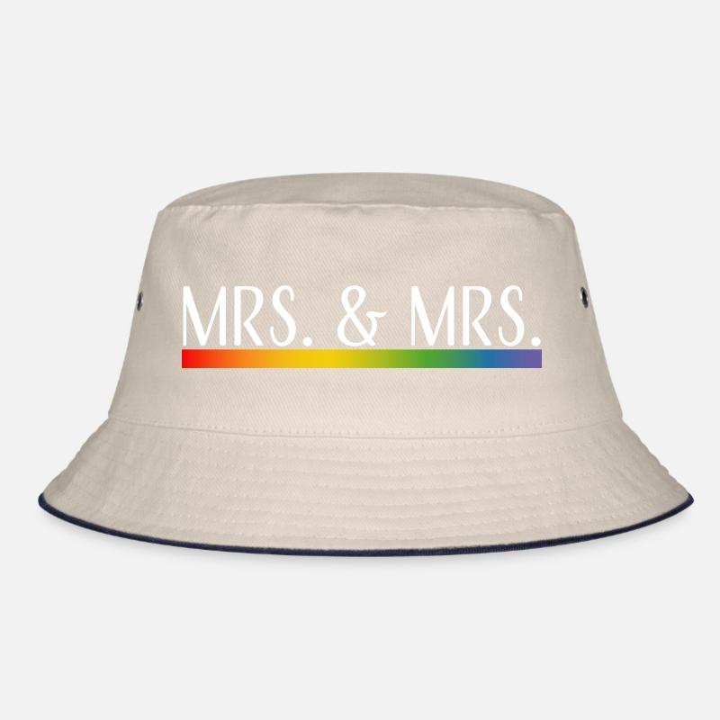 Rayures arc-en-ciel Mme et Mme blanches Bob