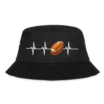 Rugby heartbeat - Bucket Hat - black - Front - Lela (165cm)