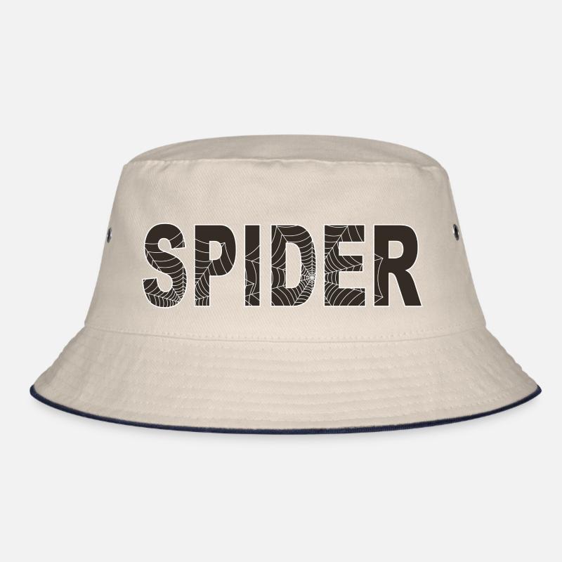 Spinne wort mit Grafik Bucket Hat