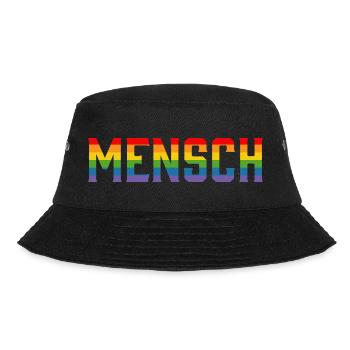 Regenbogen Mensch tshirt LGBT lgbtqi queer - Bucket Hat - Schwarz - Vorne - Lela (165cm)
