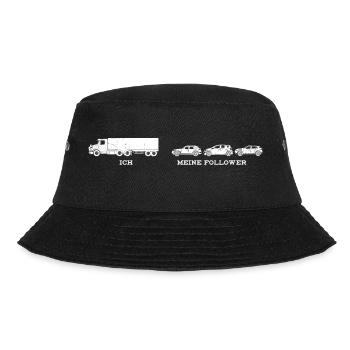Ich und meine Follower - LKW-Fahrer Lastwagen Fahr - Bucket Hat - Schwarz - Vorne - Lela (165cm)