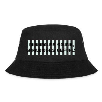 Minimaler sound grandioses gefühl - Bucket Hat - Schwarz - Vorne - Lela (165cm)