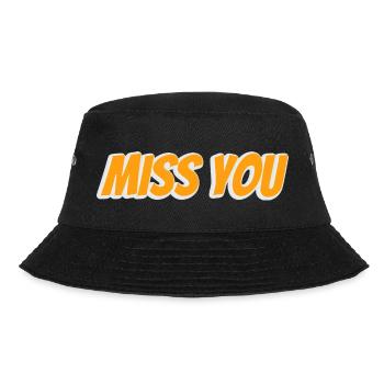 miss you - Bucket Hat - Schwarz - Vorne - Lela (165cm)
