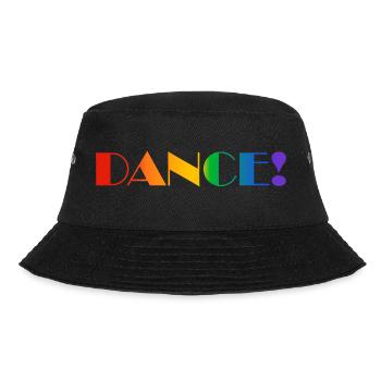 DANCE rainbow text - Bucket Hat - black - Front - Lela (165cm)