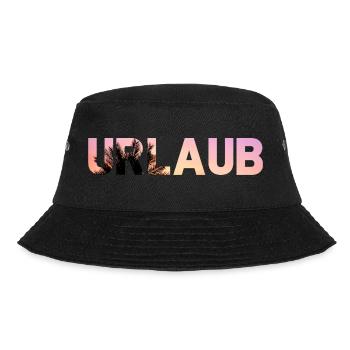 Urlaub Strand Sonnenuntergang Ferien Palmen Sonne - Bucket Hat - Schwarz - Vorne - Lela (165cm)