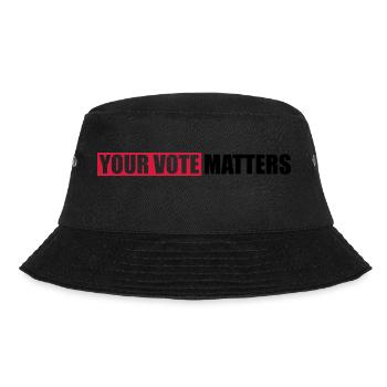your vote matters Zitat - Bucket Hat - Schwarz - Vorne - Lela (165cm)