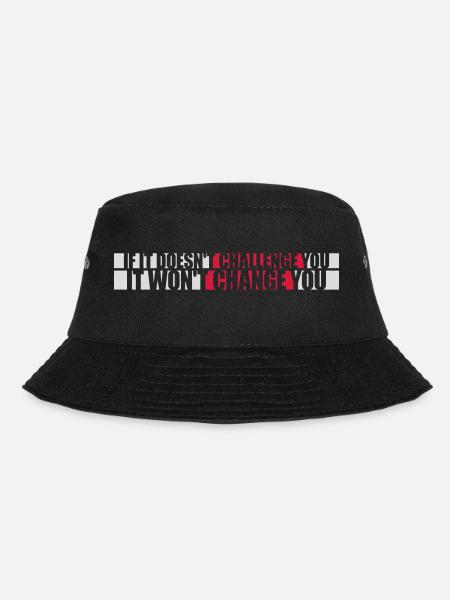 Workout Fitness Motivation Zitat - Bucket Hat - Schwarz