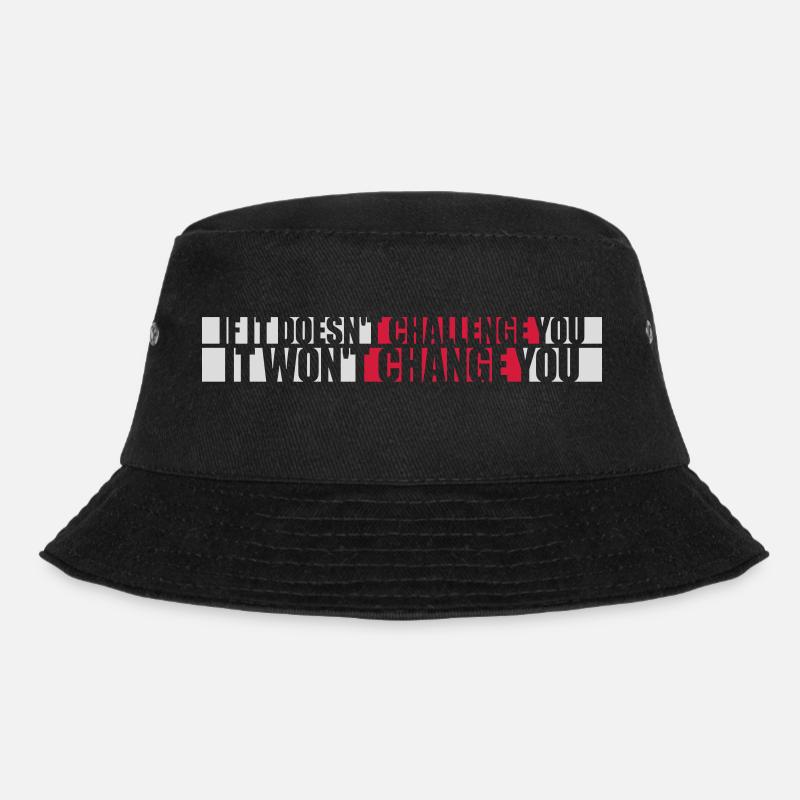 Workout Fitness Motivation Zitat - Bucket Hat - Schwarz