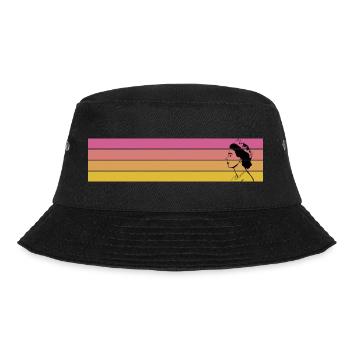 Elizabeth II retro vintage Queen Elizabeth 2 - Bucket Hat - black - Front - Lela (165cm)
