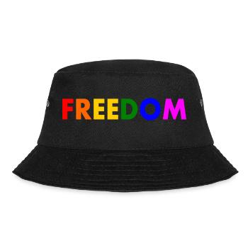 Freiheit - Bucket Hat - Schwarz - Vorne - Lela (165cm)