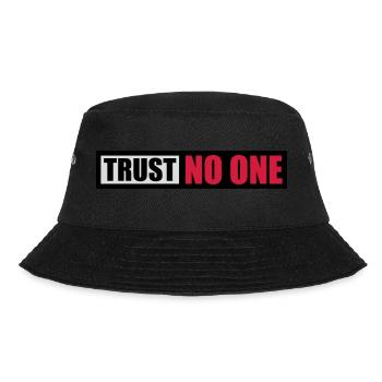 trust no one Zitat - Bucket Hat - Schwarz - Vorne - Lela (165cm)