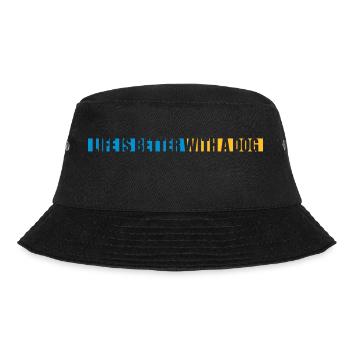 better with a dog - Bucket Hat - Schwarz - Vorne - Lela (165cm)