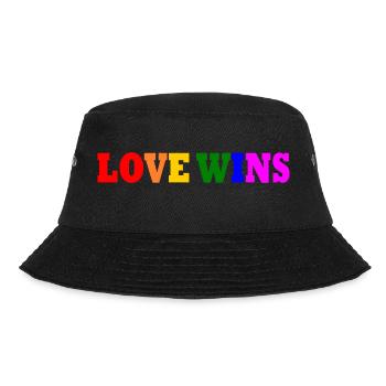 Love wins - Bucket Hat - black - Front - Lela (165cm)