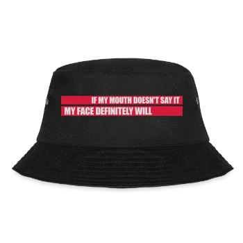 my face definitely will - Bucket Hat - black - Front - Lela (165cm)