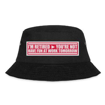 have fun at work - Bucket Hat - Schwarz - Vorne - Lela (165cm)