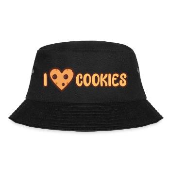 I love Cookies - Christmas Chocolate Cookie - Bucket Hat - black - Front - Lela (165cm)