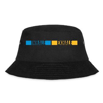 inhale exhale yoga Zitat - Bucket Hat - Schwarz - Vorne - Lela (165cm)